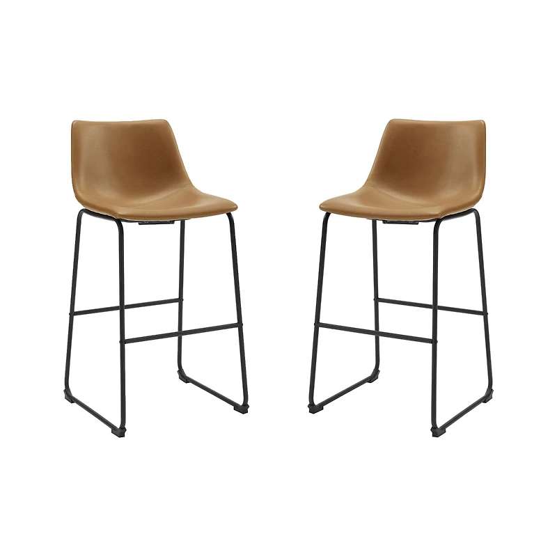 30" Faux Leather Barstool 2 Pack