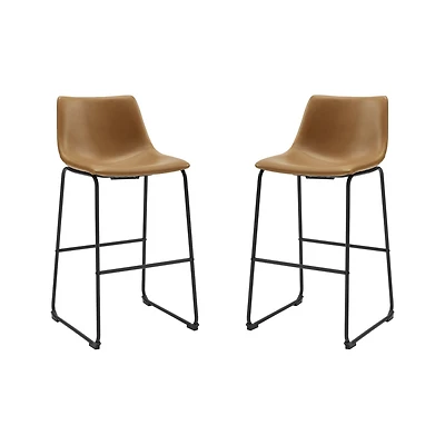 30" Faux Leather Barstool 2 Pack