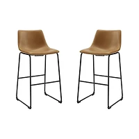 30" Faux Leather Barstool 2 Pack