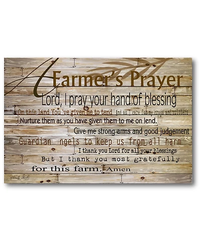 Courtside Market A Farmer's Prayer Gallery-Wrapped Canvas Wall Art - 12" x 18"