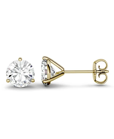 Moissanite Martini Stud Earrings (2 ct. t.w. Diamond Equivalent) in 14k White or Yellow Gold