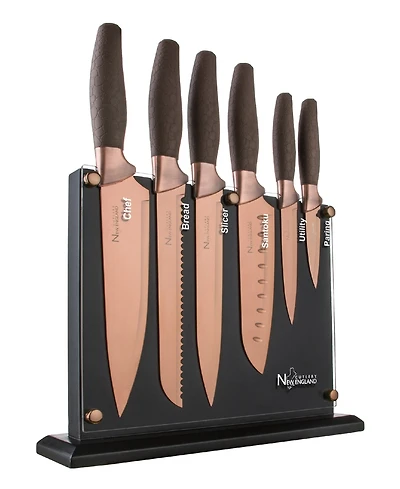 New England Cutlery 7-Pc. Titanium Coated Cutlery Set