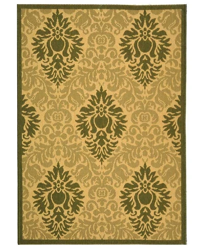 Safavieh Courtyard CY2714 Natural and Olive 5'3" x 7'7" Outdoor Area Rug