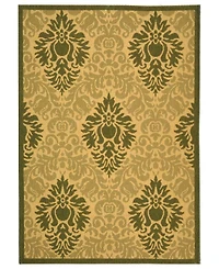 Safavieh Courtyard CY2714 Natural and Olive 5'3" x 7'7" Outdoor Area Rug