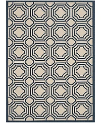 Safavieh Courtyard CY6112 Beige and Navy 5'3" x 7'7" Outdoor Area Rug