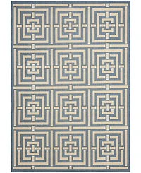 Safavieh Courtyard CY6937 Blue and Bone 8' x 11' Outdoor Area Rug