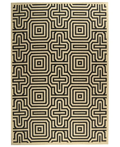 Safavieh Courtyard CY2962 Sand and Black 8' x 11' Sisal Weave Outdoor Area Rug