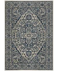 Safavieh Brentwood BNT832 Navy and Light Gray 8' x 10' Area Rug