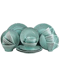 Elama Malibu Waves 16 Pc. Dinnerware Set, Service for 4