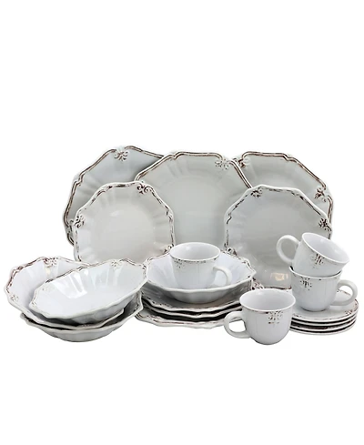 Elama Fleur De Lys 20 Pc. Dinnerware Set, Service for 4