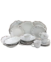 Elama Fleur De Lys 20 Pc. Dinnerware Set, Service for 4