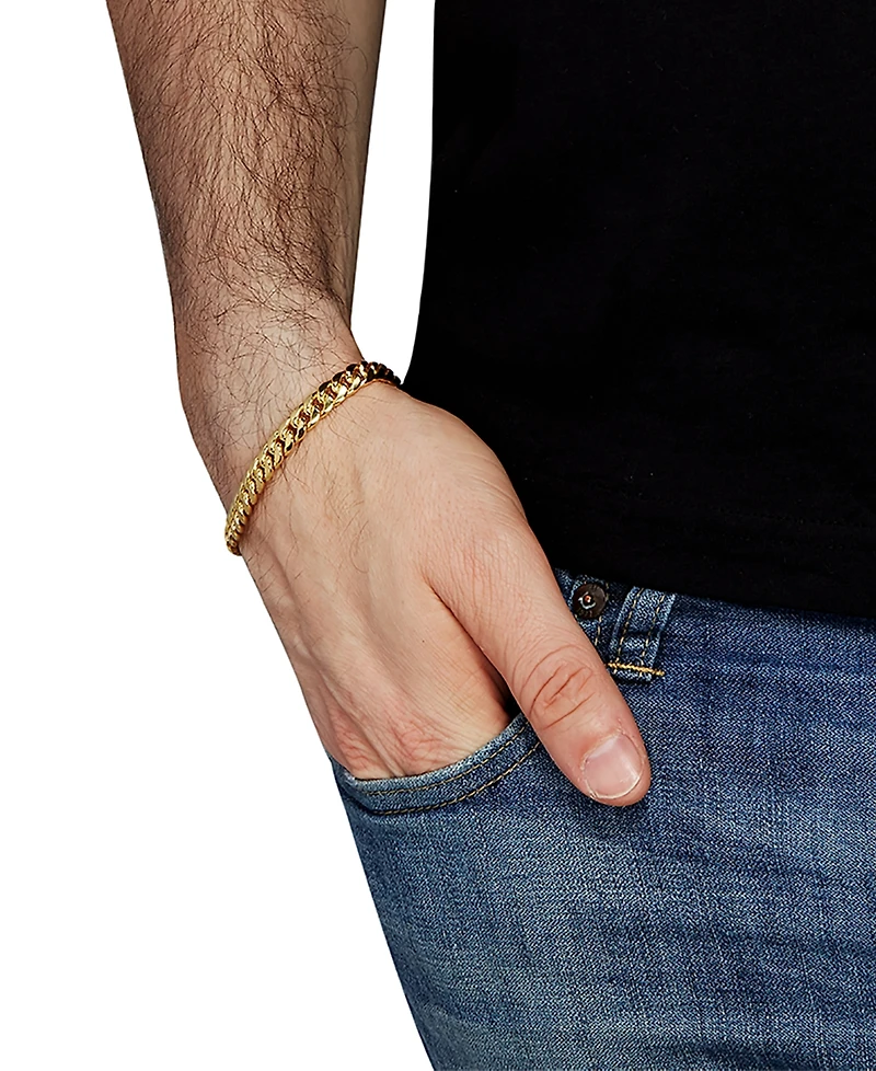 Lightweight Men's Miami Cuban Link 8-1/2" Bracelet (7mm) in 10k Gold