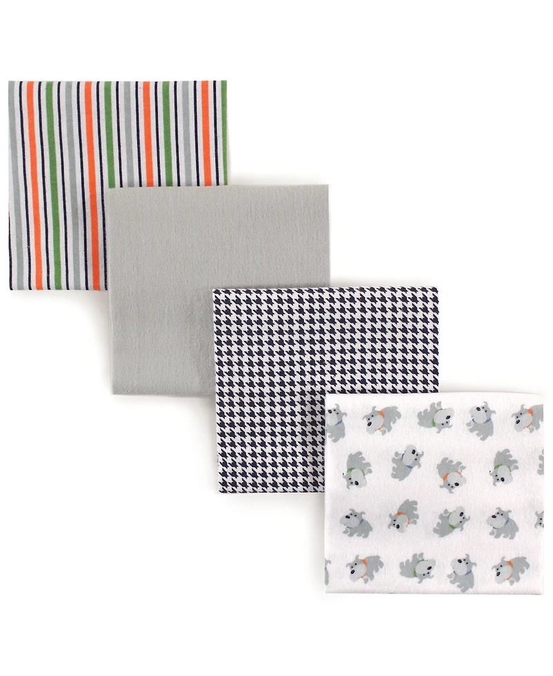 Luvable Friends Boys Durable Baby Cotton Flannel Receiving Blankets