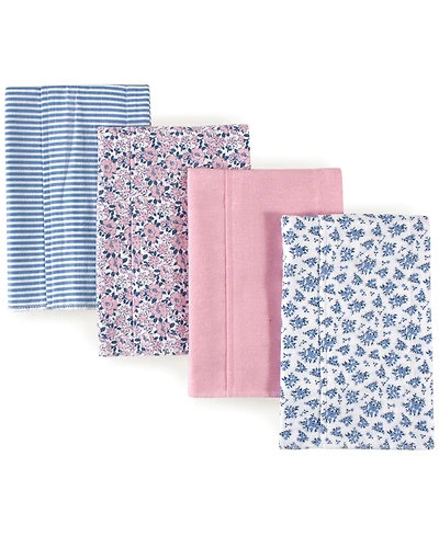 Hudson Baby Girls Cotton Flannel Burp Cloths