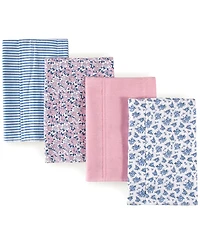 Hudson Baby Girls Cotton Flannel Burp Cloths
