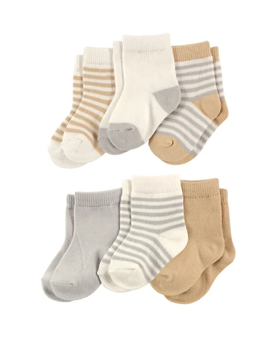 Touched by Nature Baby Boys Unisex Organic 6-Pair Sock Collection
