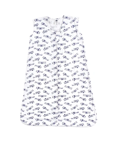 Hudson Baby Boys Cozy Cotton Sleeveless Sleep & Cuddle Pouch