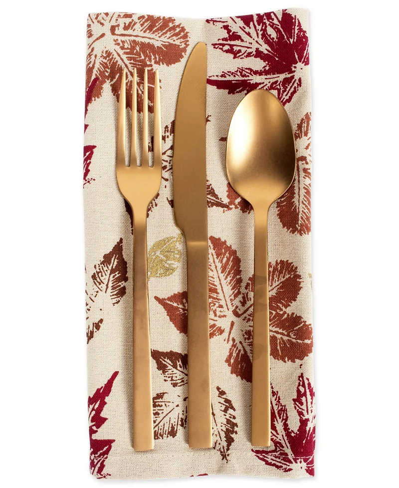 Rustic Leaves Print Napkin, Set of 6