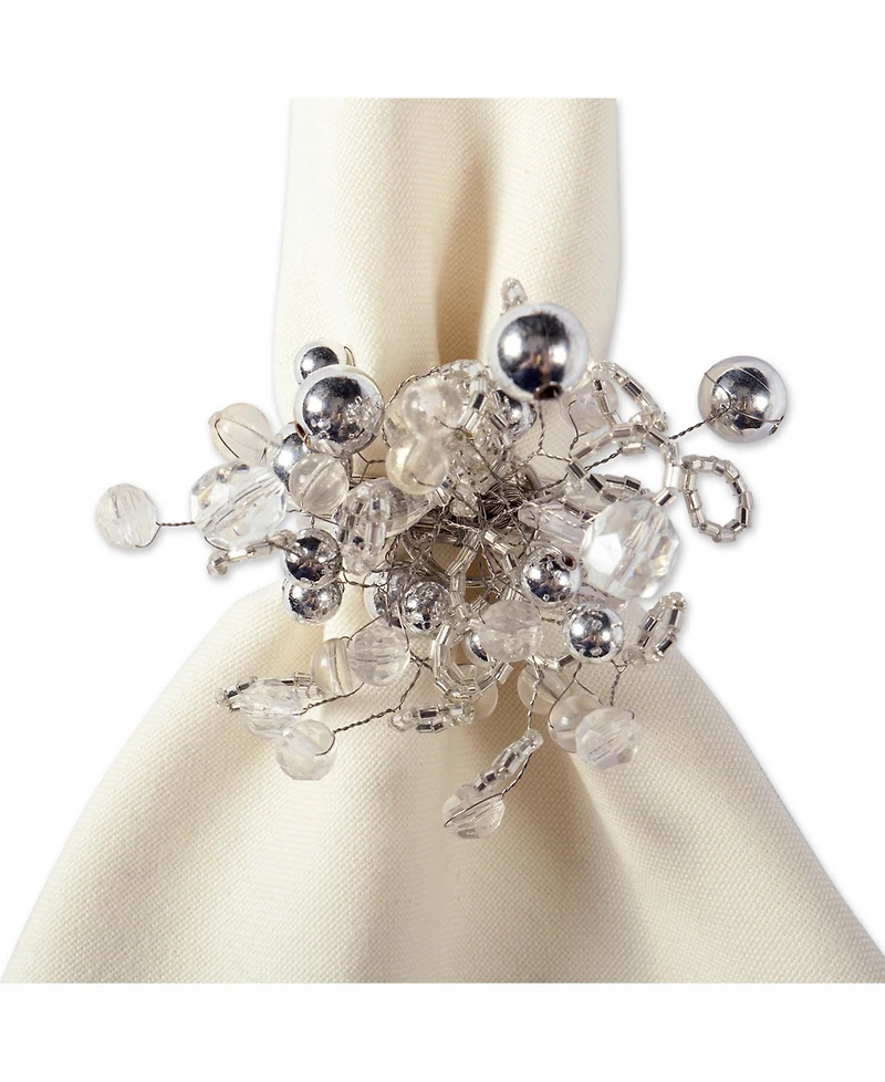 Multi Bead Napkin Ring, Set of 6
