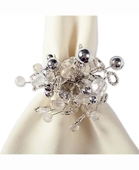 Multi Bead Napkin Ring, Set of 6