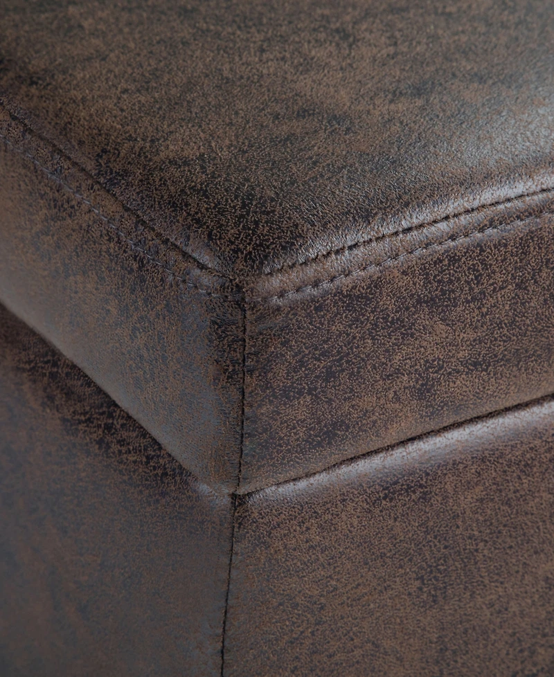 Avalon Contemporary Rectangle Storage Ottoman Bench