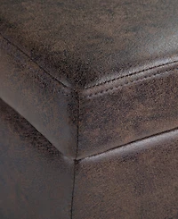 Avalon Contemporary Rectangle Storage Ottoman Bench