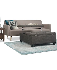 Harrison Traditional Square Coffee Table Storage Ottoman