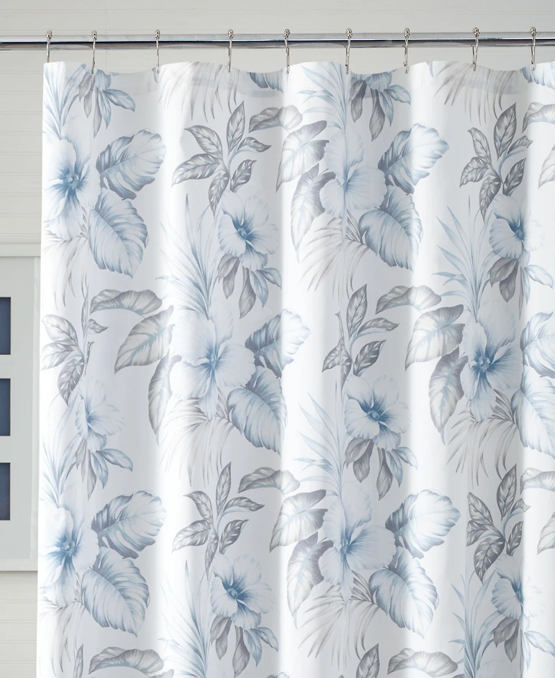 Tommy Bahama Home Casablanca Garden Cotton Shower Curtain, 72" x 72"