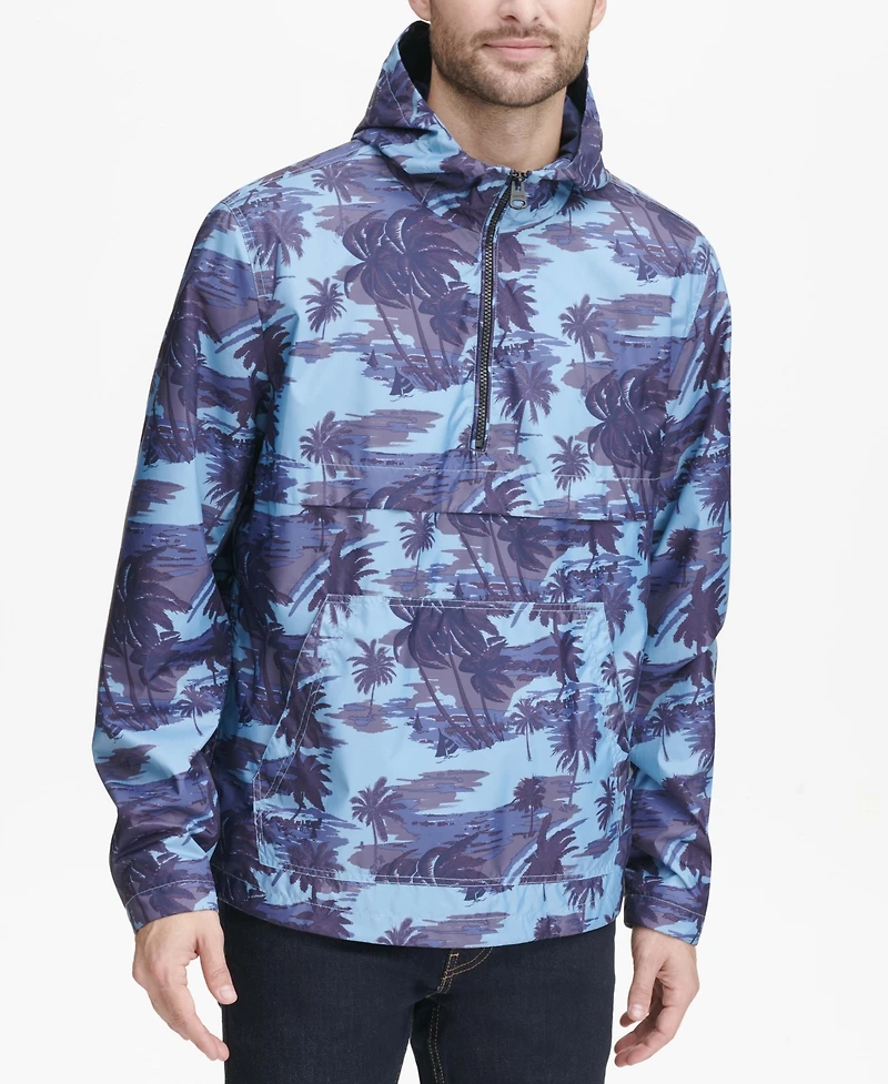Levi's Men's Water-Resistant Palm-Print 1/2-Zip Jacket