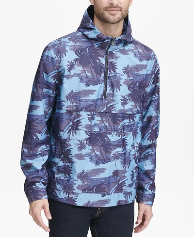 Levi's Men's Water-Resistant Palm-Print 1/2-Zip Jacket