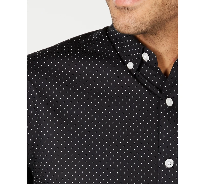 Club Room Men's Micro Dot Print Stretch Cotton Shirt, Created for Macy's
