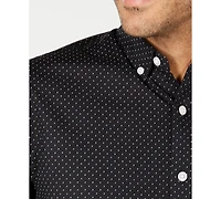 Club Room Men's Micro Dot Print Stretch Cotton Shirt, Created for Macy's