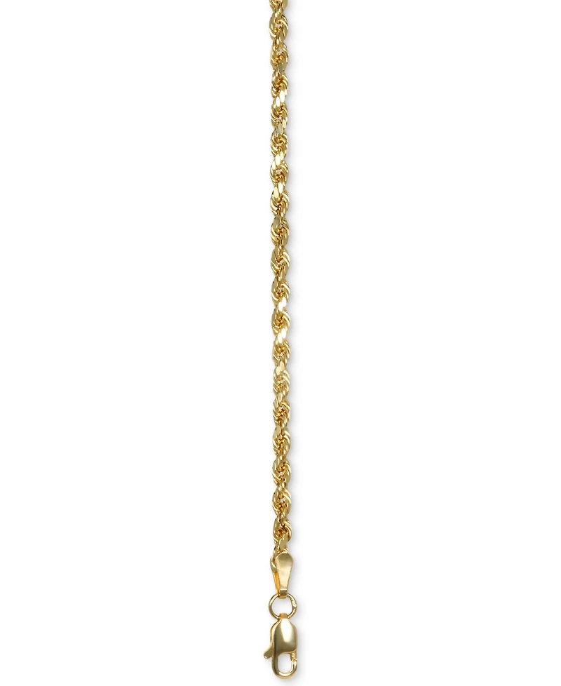 Italian Gold Forza Rope Chain 24" Necklace (2-1/2mm) in 14k Gold