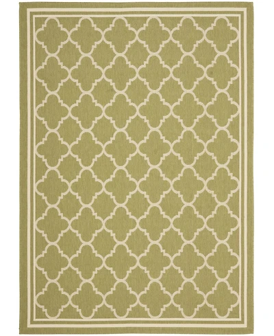 Safavieh Courtyard CY6918 Green and Beige 5'3" x 7'7" Outdoor Area Rug