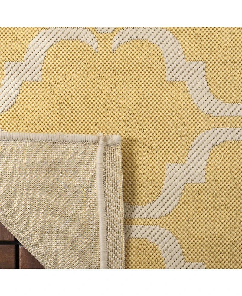 Safavieh Courtyard CY6009 Yellow and Beige 5'3" x 7'7" Sisal Weave Outdoor Area Rug