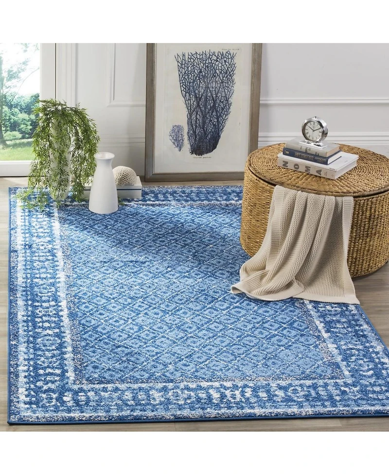 Safavieh Adirondack Light Blue and Dark Blue 5'1" x 7'6" Area Rug