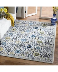 Safavieh Evoke EVK210 Ivory and Blue 5'1" x 7'6" Area Rug