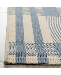 Safavieh Courtyard CY6201 Beige and Blue 5'3" x 7'7" Outdoor Area Rug