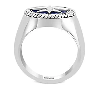 Effy Men's Lapis Lazuli Compass Ring in Sterling Silver