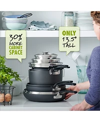 GreenPan Levels 11-Pc. Stackable Ceramic Nonstick Cookware Set