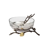 Michael Aram Pomegranate Glass Bowl w/Spoon