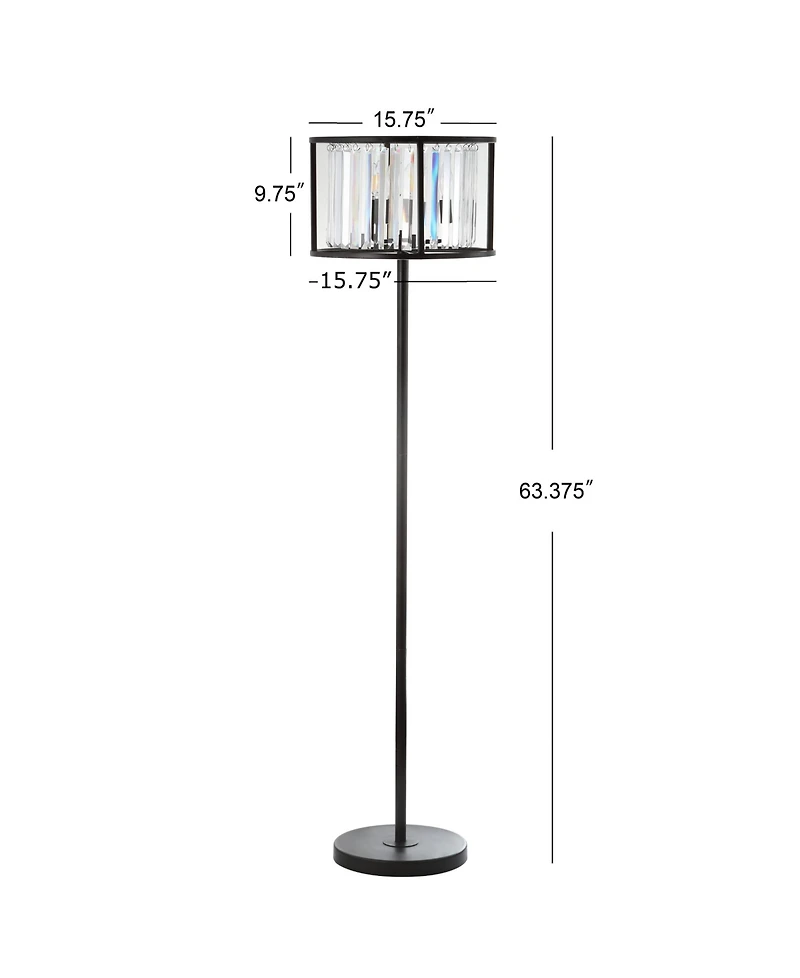 Jonathan Y Bevin Metal/Crystal Led Floor Lamp