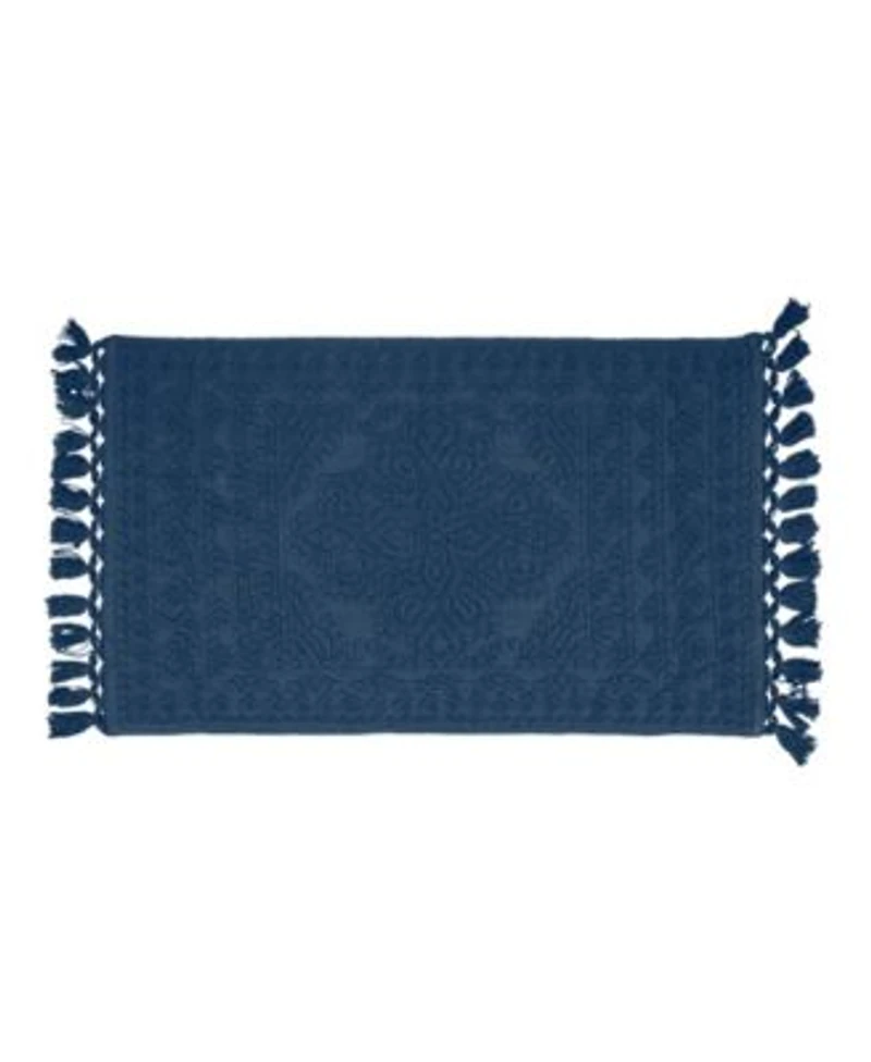 French Connection Nellore Fringe Cotton Bath Rug Collection