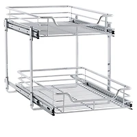 Household Essentials Glidez Dual Slide 2-Tier Sliding Cabinet Organizer