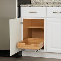 Household Essentials Glidez Wood 1-Tier Sliding Cabinet Organizer