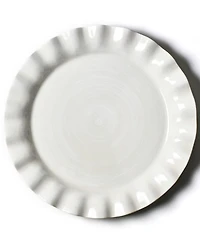 Coton Colors by Laura Johnson Signature White Ruffle Round Platter