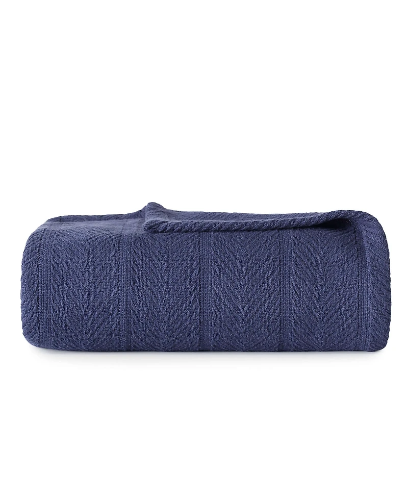 Closeout! Eddie Bauer Herringbone Solid Blanket, Twin