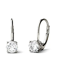 Moissanite Leverback Earrings (1 ct. t.w. Diamond Equivalent) 14k white or yellow gold