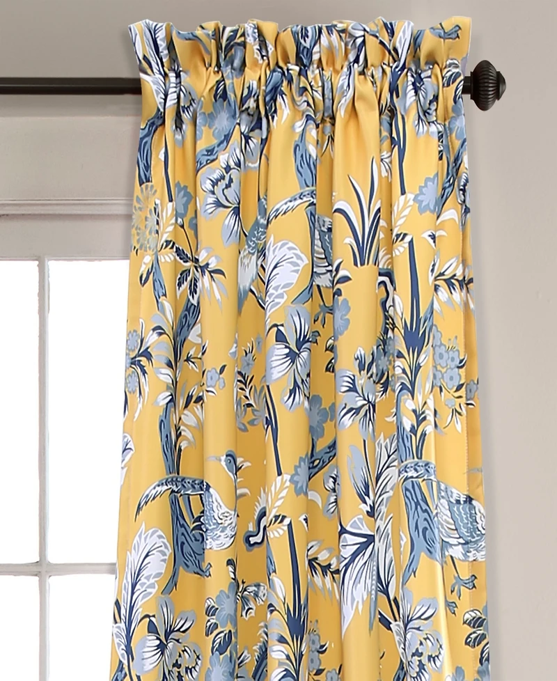 Dolores 52" x 63" Botanical Print Curtain Set