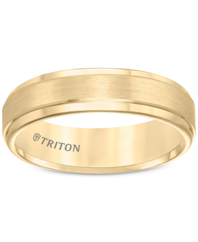 Satin Comfort-Fit Band Rose or Yellow Tungsten Carbide (6mm)